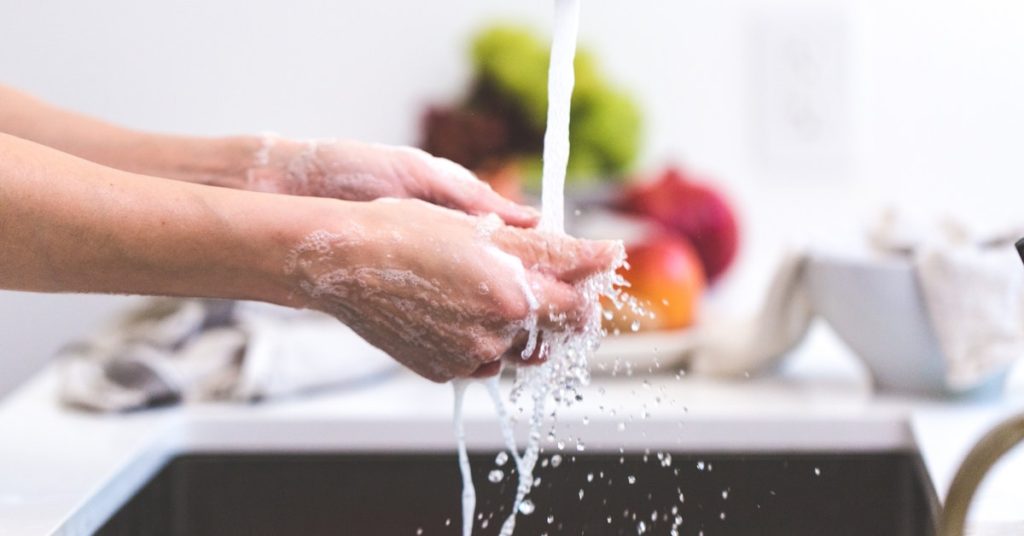 This photo demonstrates the importance of handwashing.