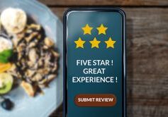 A positive internet review shows the interlinking of food and social media.
